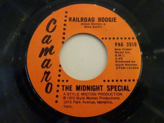 The Midnight Special Railroad Boogie 45 Ultra Rare 1973 Camaro Wild Garage Fuzz
