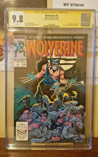 Wolverine 1 (1988) Cgc 9.  8 Signed Stan Lee