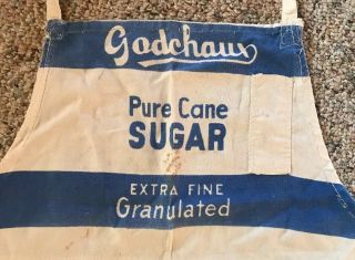 Vintage Advertising Apron Godchaux ' s Pure Cane Sugar 1920 ' s 5