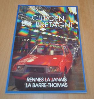 1979 Citroen Bretagne Plant Brochure Prospekt Prospectus France Edition