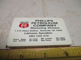 Vtg Plastic Credit Card Tape Measure Measuring Phillips 66 Petroleum Marketing