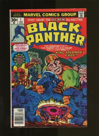Black Panther 1 Fn 5.  5 1 Book (1976 Marvel) Jack Kirby Wakanda 1st App Azzuri