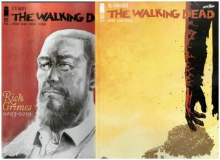 The Walking Dead 192 193 Death Rick Grimes Aftermath Commemorative Image Comics
