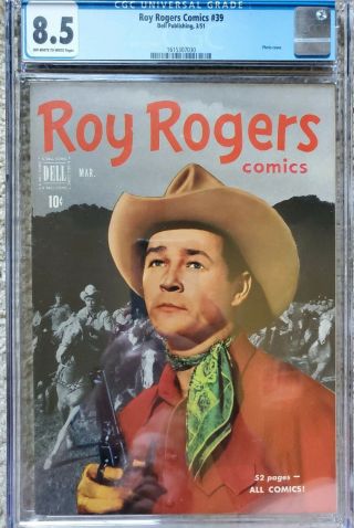 Roy Rogers Comics 39 Cgc 8.  5 Vf,  Dell 3/1951 Highest Graded
