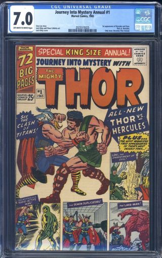 Journey Into Mystery Annual 1 Cgc 7.  0 - 1st App Of Hercules Eternals