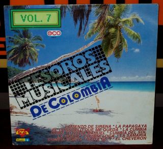 Lp Va Tesoros Musicales De Colombia Vol.  7 Eco Pedro Laza Y Sus Pelayeros