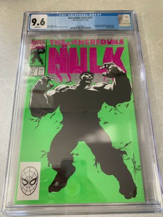 Incredible Hulk 377 / Cgc 9.  6 Wp Nm,  / 1st Professor Hulk From Avengers Endgame