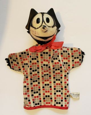 Vintage 1960s Gund Felix The Cat Cartoon Character Hand Puppet