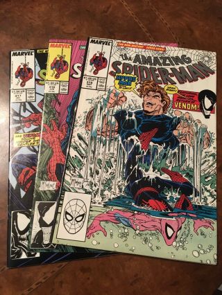 Marvel The Spider - Man 315 316 317 Venom Copper Age Comic Books