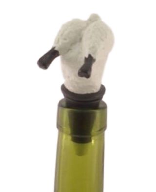 Sheep Wine Saver Bottle Stopper / Novelty Cake Decoration,  Gift Box