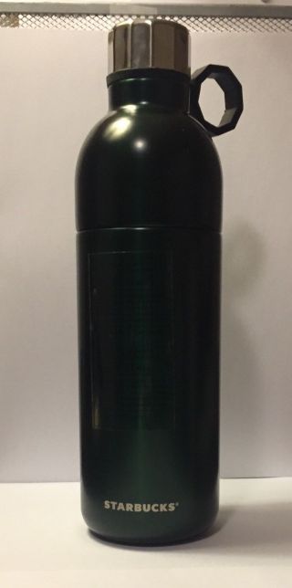 Starbucks Stainless Steel Water Bottle Thermos Cup 20 Oz Green 2 Pc Double Wall