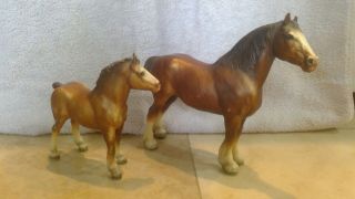 Breyer Horse Set Clydesdale Mare And Foal