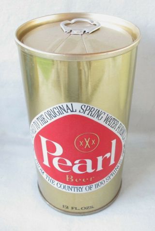 Vintage Pearl 12 Oz Lift Ring Beer Can - Pearl Brewing Co.  Tex.  & Mo.