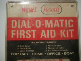 Rare Vintage Dial - O - Matic First Aid Wall Kit Rexall Advertisement Ad 2