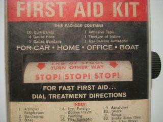 Rare Vintage Dial - O - Matic First Aid Wall Kit Rexall Advertisement Ad 3