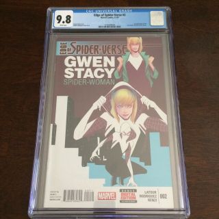 Marvel Comics Edge Of Spider Verse 2 Cgc 9.  8 1st Appearance Spider Gwen