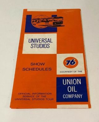 Vintage Universal Studios Show Schedule Pamphlet 76 Union Oil Company Early 70s