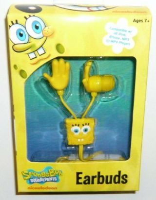 Spongebob Squarepants 11462 - Db - 6 Molded Ear Buds,  Yellow