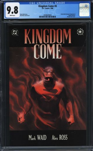 Kingdom Come 4 Cgc 9.  8 Ross Final Battle Between Superman & Captain Marvel