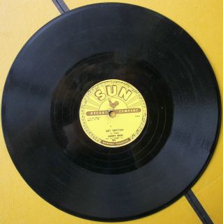 78 RPM record Johnny Cash Sun 241 I walk the line b/w get rhythm 1956 4