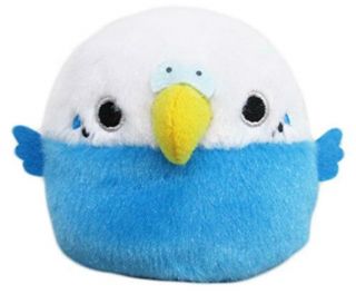 Sanei Boeki Tori Dango Parakeet Budgie Blue Bird Plush Doll Stuffed Toy Japan