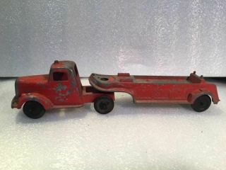 Vintage Tootsietoy Army Truck & Trailer Metal - Old Rare Chicago 24 - L