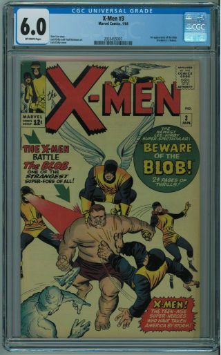 X - Men 3 Cgc 6.  0 1st Blob Solid Mid - Grade Good Color Off - White Pgs 1964