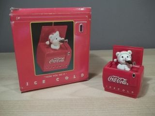 1993 " Now You See It " Coca - Cola Pop - Up Ornament Coke Cooler Cool Yule