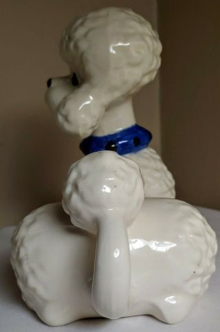 LARGE Vtg ceramic glazed BOY POODLE dog collar 1st quality figurine 3
