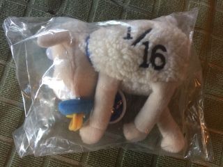 W/tags Serta Curto Toy Plush Sheep 1/16 Lamb With Binky Advertising 5.  25 "