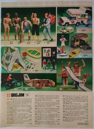 1975 Vintage Paper Print Ad Big Jim Jack Josh Camper Barbie Ken Doll Olympic