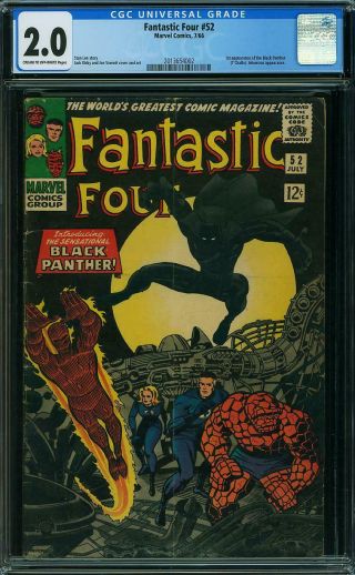 Fantastic Four 52 & 53 Cgc 3.  0 1 Black Panther Avengers Ironman Hulk Spiderman