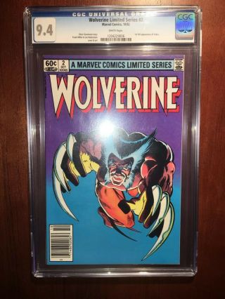 Wolverine 2 White Pages Cgc 9.  4 Newsstand 1st Yukio Deadpool Movie Fame