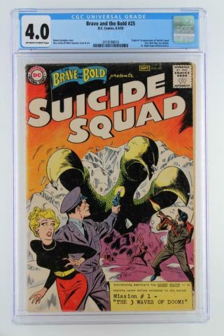 Brave And The Bold 25 - Cgc 4.  0 Vg Dc 1959 - 1st App & Origin Suicide Squad