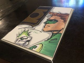 Jim Lee Green Lantern Sketch On Blank Cover Colored By Alex Sinclair 2