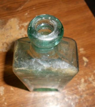 81/4 inch vintage DR.  KILMERS swamp root aqua bottle in shape 2
