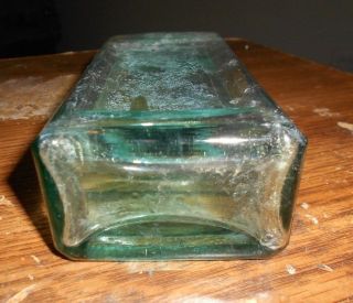 81/4 inch vintage DR.  KILMERS swamp root aqua bottle in shape 4