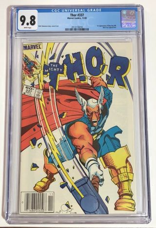 Thor 337 Cgc 9.  8 White Pages First Appearance Beta Ray Bill Newsstand Barcode