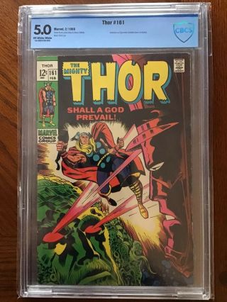 Thor 161 (feb 1969,  Marvel) Cbcs 5.  0,  Jack Kirby,  Vince Colletta,  Stan Lee