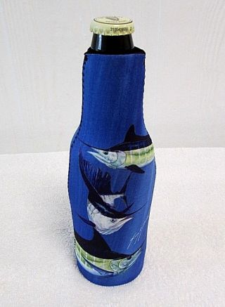 Beer Bottle Cooler Long Neck Holder Sailfish Blue Marlin Fish Koozie Ag4