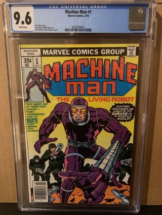 Machine Man 1 Cgc 9.  6 Marvel Comics 1978 White Pages Jack Kirby