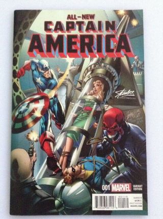 All - Captain America 1 • Stan Lee Collectables Campbell Marvel Variant Ed