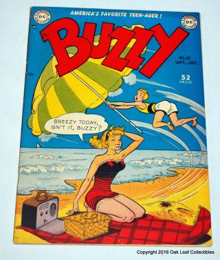 Buzzy 27 Dc Comic Book 1949 Vf - White Pages