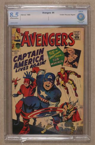 Avengers (1st Series) Golden Record Reprint 4comic 1966 Cbcs 8.  5