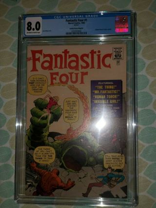 Fantastic Four 1 Golden Record Reprint (1966) Cgc Graded 8.  0,  Ow/w Pages