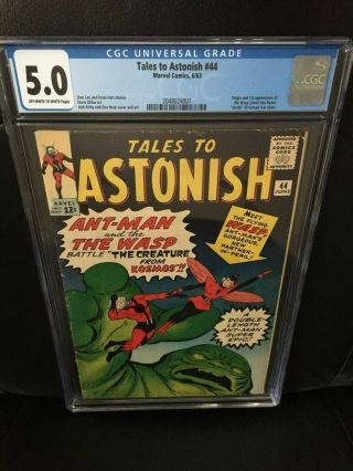 Tales To Astonish 44 Cgc 5.  0 Origin And 1st Appearance Of The Wasp