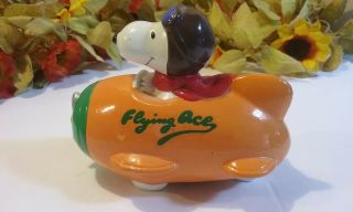 Vintage Peanuts Snoopy In His Airplane As The Flying Ace Bank