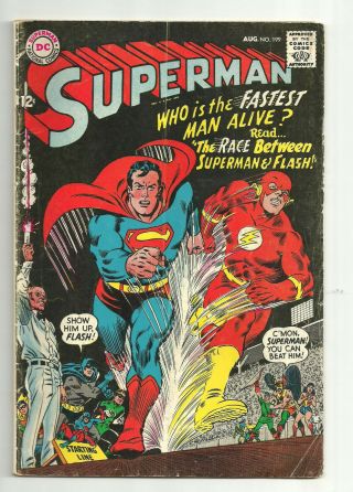 Superman 199 (aug 1967) 1st Superman And Flash Race