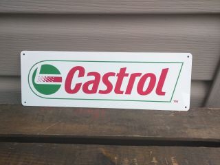 Castrol Metal Sign Motor Oil Garage Shop Racing Mechanic Advertising 4x12 " 50149