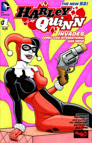 Harley Quinn Color Sketch Cover Blank Variant By The Fraim Bros Batman Joker